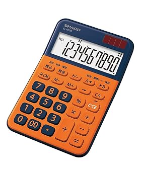 【中古】(人並み外れたに好いたらしい)せつ然たる 色つやひな形計算器 10桁書きあらわす オレンジ色系 EL-M335-DX