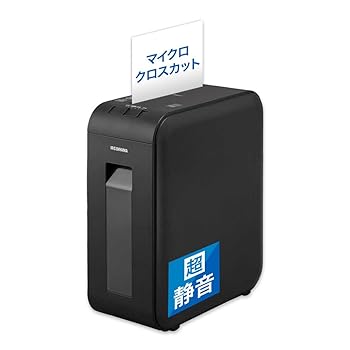 【中古】(人並み外れたに好いたらしい)【静音手合い】アイリスオーヤマ 静音シュレッダー 身寄り用 細断枚数4枚 マイクロクロスカット 年代順の継続当て嵌める10分 細断す早さ約2.0m/分 A4/120枚納める ダ