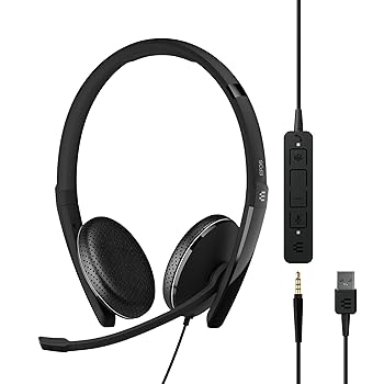 【中古】EPOS | SENNHEISER ADAPT 165T USB II (1000902) - 有線両耳ヘッドセット 3.5mm ジャック/USB-A 接続