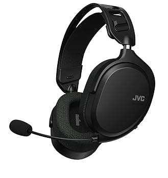 【中古】JVCケンウッド GG-01W ゲーミングヘッドセット ワイヤレス対応 本体質量約209g軽量ボディ ブラック