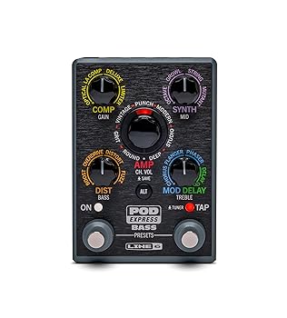 【中古】(人並み外れたに好いたらしい)Line 6 アンプリファイアーシミュレータ アンプリファイアー/効果・中央処理装置 マルチエフェクター POD EXPRESS BASS 赤いこと