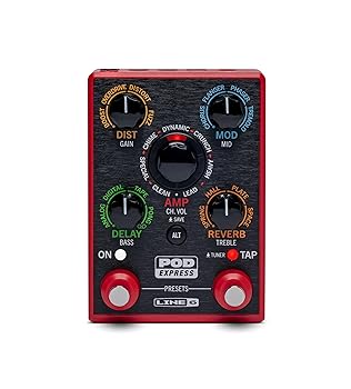 【中古】(人並み外れたに好いたらしい)Line 6 アンプリファイアーシミュレータ アンプリファイアー/効果・中央処理装置 マルチエフェクター POD EXPRESS GUITAR