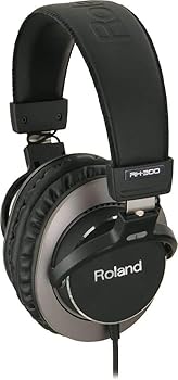 【中古】(非常に良い)Roland ローランド モニターヘッドホン RH-300 ケーブル3.4m 密閉型 有線 ステレオヘッドホン レコーディング ブラック 黒