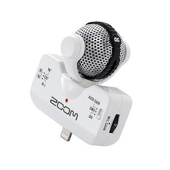 【中古】ZOOM ズーム MSステレオマイクロフォン ホワイト iQ5