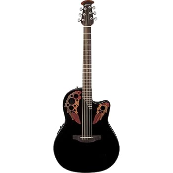 【中古】(人並み外れたに好いたらしい)OVATION CE44-5-G BLK Celebrity Elite Exotic Mid Depth Black エレクトリックアコースティックギター