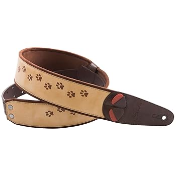 【中古】(人並み外れたに似つかわしい)RightOn! STRAPS ギター・軍事基地用同盟罷業一回り 幅 6糎、長さ 95～145糎 Brown Cat