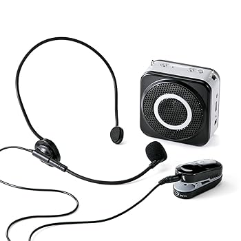 【中古】サンワダイレクト ワイヤレス ハンズフリー拡声器 小型 10W 充電式 ワイヤレスマイク 最大通信距離20m 400-SP048