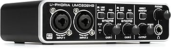 【中古】(非常に良い)ベリンガー USB オーディオインターフェース 2入力 2出力 24bit192kHz BEHRINGER U-PHORIA UMC202HD