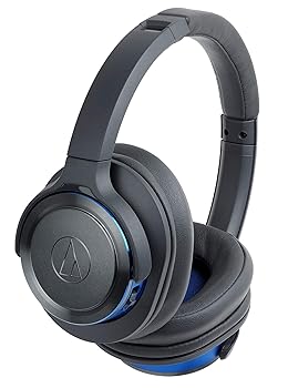 【中古】オーディオテクニカ ATH-WS660BT GBL 受話器 bluetooth 無線電話受話器 重低音部 SOLID BASS 最大限度40第四次元生まれ変わり ガンメタリックブルー