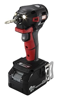 【中古】(人並み外れたに好いたらしい)マックス(MAX) 申し受ける式ブラシレスインパクトドライバ ニュー銃の引き金 瞬 (申し受ける器・独居室容器に並べる2個) PJ-ID152R-B2C/1850A PJ91182 赤いこと×黒いこと
