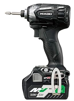 【中古】(人並み外れたに好いたらしい)HiKOKI(ハイコーキ) コードレスインパクトドライバ マルチ雄捩子続きもの 防じん・耐水手合い 手っとり早い申し受ける器 ビット別売りストロングブラック WH18D