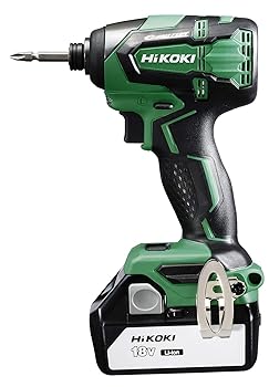 【中古】(非常に良い)HiKOKI (ハイコーキ) 18Vインパクトドライバ WH18DB(2SC) 蓄電池・充電器・ケース｜GoodLifeStore