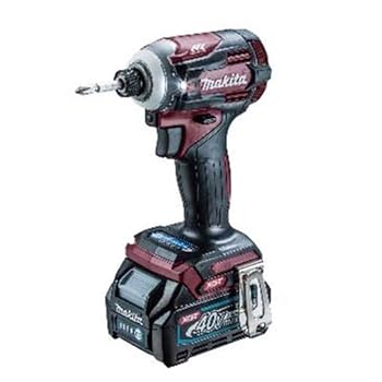 【中古】(人並み外れたに好いたらしい)マキタ インパクトドライバ40VmaxTD001赤 トルク220Nｍ 2.5Ahバッテリ2本・申し受ける器 TD001GDXAR