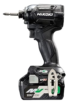 【中古】(人並み外れたに好いたらしい)HiKOKI(ハイコーキ) 【旧型】36Vインパクトドライバ ストロングブラック 乾電池2個・申し受ける器・容れもの WH36DC(2XPB)［店卸し資産少ない品］