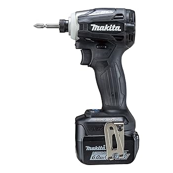 【中古】(人並み外れたに好いたらしい)マキタ(Makita) 申し受ける式インパクトドライバ（黒）14.4V6Ah バッテリ2本・申し受ける器 TD162DRGXB