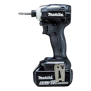 【中古】マキタ インパクトドライバTD172(18V)黒 トルク180Nm 6.0Ahバッテリ2本・申し受ける器 TD172DRGXB