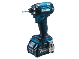 【中古】マキタ 純然たる (Makita) Led 点火装置 申し受ける式インパクトドライバ（青） 40Vmax2.5Ah バッテリ2本・申し受ける器 TD002GRDX
