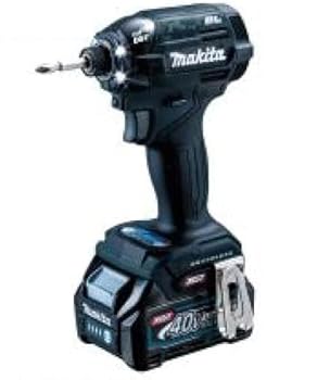 【中古】マキタ(Makita) 申し受ける式インパクトドライバ（黒）40Vmax2.5Ah バッテリ2本・申し受ける器 TD002GRDXB