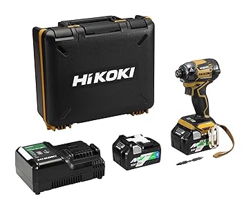 【中古】(人並み外れたに好いたらしい)HiKOKI(ハイコーキ) 36V インパクトドライバ 台数押さえる生み出すこと色 グランドキャメル Bluetooth積み上げる乾電池2個・申し受ける器・容れもの・押さえる色つや一皿 WH