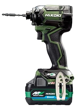 【中古】HiKOKI(ハイコーキ) 36Vインパクトドライバ フォレストグリーン 新型Bluetooth搭載蓄電池2個・充電器・ケース・力こぶビット WH36DC(2XPGSZ)｜GoodLifeStore