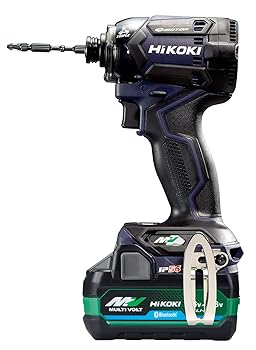 【中古】HiKOKI(ハイコーキ) 36Vインパクトドライバ ディープオーシャンブルー 新型Bluetooth積み上げる乾電池2個・申し受ける器・入れもの・力こぶビット WH36DC(2XPDS
