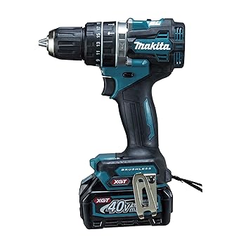 【中古】(非常に良い)マキタ(Makita) 充電式震動ドライバドリル 40Vmax2.5Ah バッテリ2本・充電器 HP002GRDX 青｜GoodLifeStore