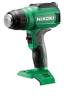 【中古】(非常に良い)HiKOKI(ハイコーキ) 18V コードレスヒートガン 30℃~550℃ 調温可能 風量2段切り替え 液晶ディスプレイ ノズル3種 電池・充電器別売り RH18DA(NN
