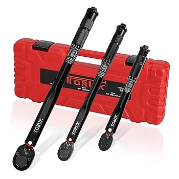 【中古】トルクレンチ セットプレセット型 3点組 1/2 28-210N.m 1/4 2-24N.m 3/8 5-60N.m 自動車用、タイヤ交換、オートバイ、機械の整備 作業工具 収納|GoodLifeStore