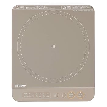 【中古】アイリスオーヤマ IHコンロ 1口 IHクッキングヒーター 1400W 卓上 デザイン IHK-T37-T ブラウン