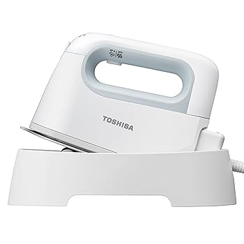 【中古】TOSHIBA(東芝) アイロン スチームアイロン コードレス 衣類スチーマー かけたまま 小型 約 0.69kg 最大約 14g/ 分 温度調節 3 段階 2Way TAS-X6-|GoodLifeStore