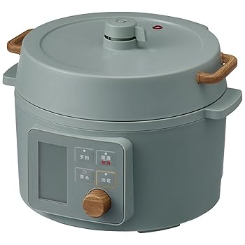 【中古】アイリスオーヤマ 電気圧力鍋 圧力鍋 炊飯器 鍋 3L 108種類うち52種類のヘルシーメニュー搭載 1台9役 1~4人用 液晶タイプ KPC-MA3-G グリーン|GoodLifeStore