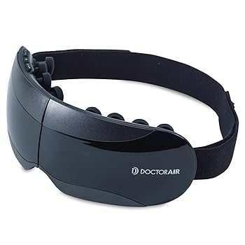 【中古】(非常に良い)ドクターエア 3D アイマジック タッピング 目もとケア 目もとエステ ホットアイマスク 振動 ヒーター機能 5つの自動モード ブラック REM-05 BK