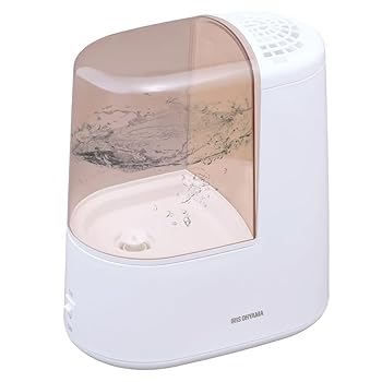 【中古】(非常に良い)アイリスオーヤマ 加湿器 スチーム式(加熱式) 加湿量 260ml タンク容量 2.4L 7畳 9時間連続加湿 アロマ対応 小型 卓上 デスク用 SHM-260R1-P ピ