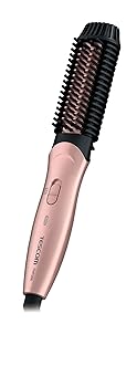 【中古】(非常に良い)テスコム ヘアアイロン ホットブラシ 26mm 海外対応 温度調整 自動OFF ラク抜きプラグ ピンクゴールド THP300 P