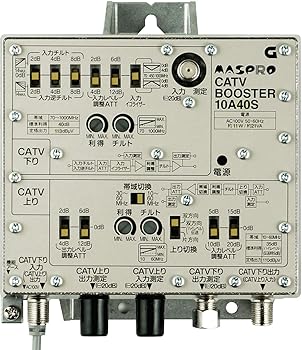 【中古】(非常に良い)マスプロ CATVブースター 40dB型 屋内用 10A40S