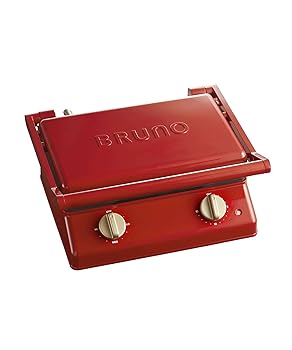 【中古】BRUNO ブルーノ グリルサンドメーカー ダブル レッド 8枚切り 6枚切り 食パン グリルプレート付属 お肉 野菜 焼きおにぎり 油受けトレイ ダイヤ