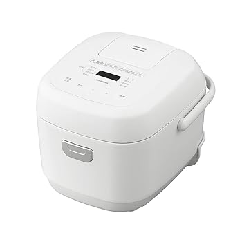 【中古】(非常に良い)アイリスオーヤマ マイコン炊飯器 3合 一人暮らし 9種ヘルシーメニュー 自動メニュー搭載 銘柄炊き分け 軽量カップ付き RC-BMA30-W ホワイト