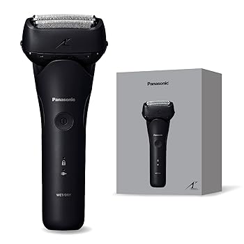 【中古】(非常に良い)パナソニック メンズ シェーバー ラムダッシュ 3枚刃 電動 髭剃り ACアダプター充電 ウォータースルー洗浄 ES-L321W-K ブラック