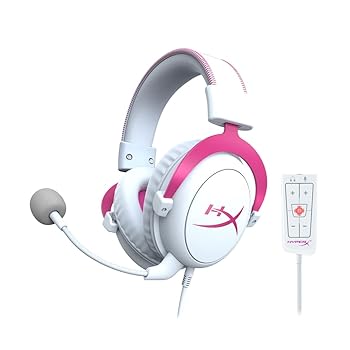 【中古】(非常に良い)HyperX Cloud II ゲーミングヘッドセット 7.1バーチャルサラウンドサウンド対応 USBオーディオコントロールボックス ピンク PS4/PC/Xbox/Switch 17,963円