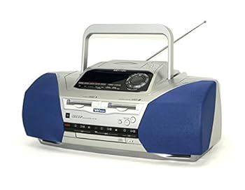 【中古】(人並み外れたに好いたらしい)SHARP せつ然たる MD-F20-S しろがね色 MD/CD取り合わせ ダブルMD積み上げる(CD/MD甲板)(ラジカセ見せ掛け印字機) MDLP非相応う