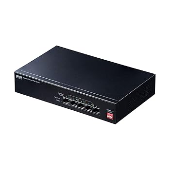 【中古】サンワサプライ 長距離伝送・ギガビット対応PoEスイッチングハブ(5ポート) LAN-GIGAPOE51|GoodLifeStore