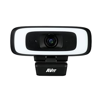 【中古】アバー Webカメラ CAM130 広角120度 4K対応 最大5倍デジタルズーム 自動画角調整機能 マイク&LED照明搭載 テレワーク・小会議室向け
