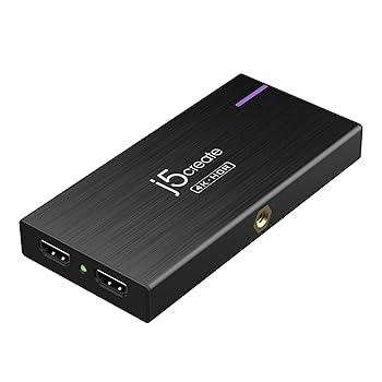 【中古】(人並み外れたに好いたらしい)j5create HDMIキャプチャーボード USB-C繋ぎ合わせる 最大限度4K30fps録画 盛りだくさん固定ディスク120fps相応う USB3.0 高性能手当て積み上げる 低引き延ばす録画 Type-C/Type-A両相応う 一眼