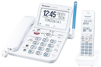 【中古】(人並み外れたに似つかわしい)パナソニック コードレス電話 VE-GD69DL-W 温湿度目覚まし時計積み上げる 小にくらしい押しとどめる役立つこと 白いこと