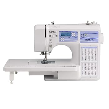 【中古】Brother HC1850 Computerized Sewing and Quilting Machine with 130 Built-インチ Stitches, 9 Presser Feet, Sewing Font, Wide Table, and Instru