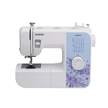 【中古】Brother XM2701 Lightweight, Full-Featured Sewing Machine with 27 Stitches, 1-Step Auto-Size Buttonholer, 6 Sewing Feet, and Instruction