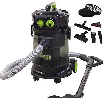 【中古】(非常に良い)ミナトワークス 乾湿両用 業務用掃除機 サイクロン式 バキュームクリーナー MPV-151CY＋替フィルター