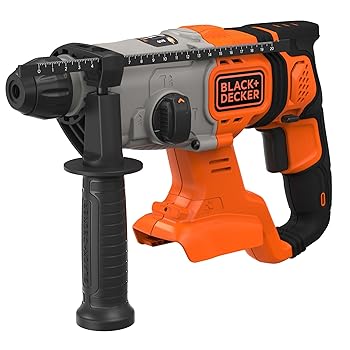 【中古】Black+Decker 18V SDS-plus Akku-Kombihammer (1,2 Joule, f?r effektives Bohren, Schlagbohren und leichte Mei?elarbeiten, LED-Arbeitsleu