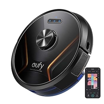 【中古】(非常に良い)Anker Eufy RoboVac X8 Hybrid （ロボット掃除機）【水拭き両用/世界初デュアルタービン搭載 強力吸引/AIマッピング 掃除経路確認/アプリ操作/落