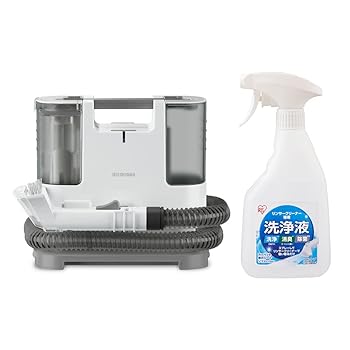 【中古】(非常に良い)アイリスオーヤマ 【セット買い】リンサークリーナー 専用洗浄液 460ml 自動ポンプ式 布製品洗浄機 水と空気の力で汚れを吸い取る 温水対応 掃除